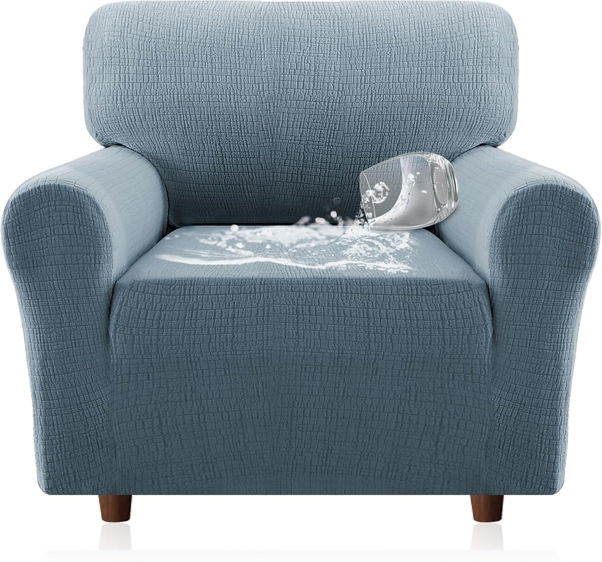 H.VERSAILTEX Jacquard Waterproof Sofa Slipcover – Stretch Couch Cover with Elastic Bottom