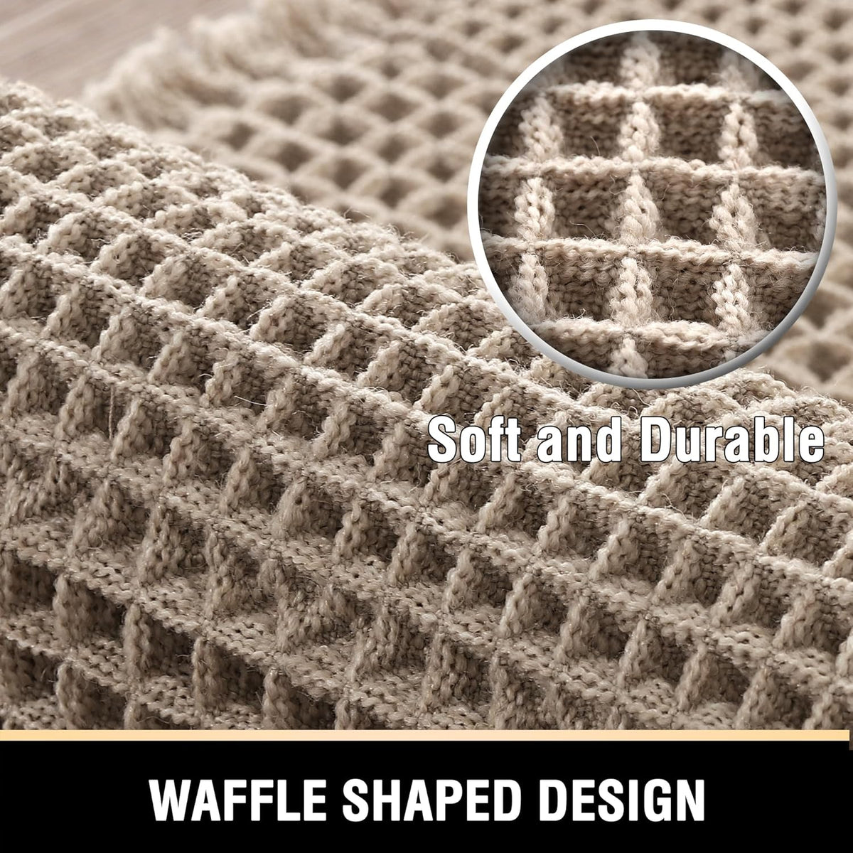 H.VERSAILTEX Absorbent Non-Slip Waffle Bath Mat – Quick Dry & Machine Washable
