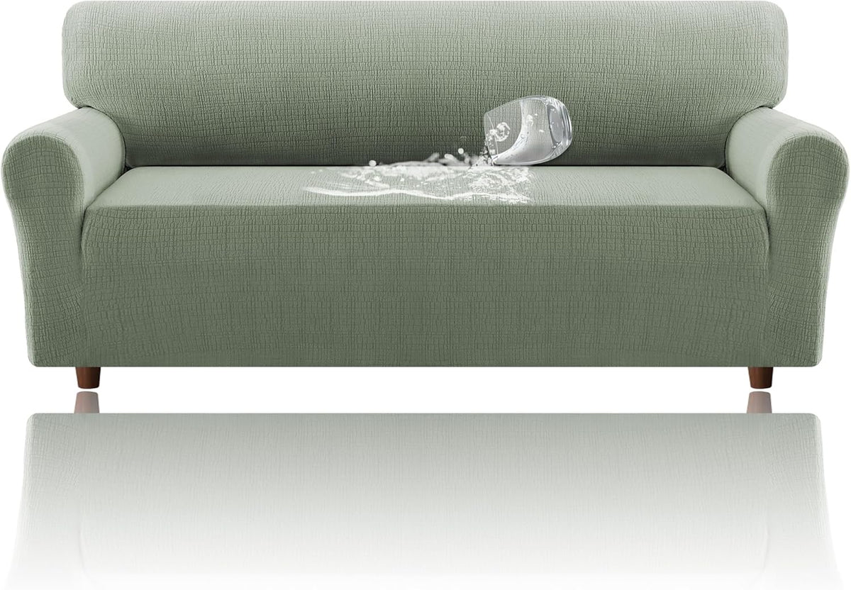 H.VERSAILTEX Jacquard Waterproof Sofa Slipcover – Stretch Couch Cover with Elastic Bottom