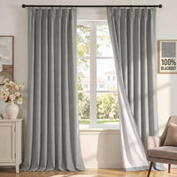 H.VERSAILTEX Pinch Pleated 100% Blackout Curtains