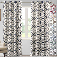 H.VERSAILTEX Blackout Curtains for Bedroom Printed Design 96 Inch Thermal Insulated 2 Panels