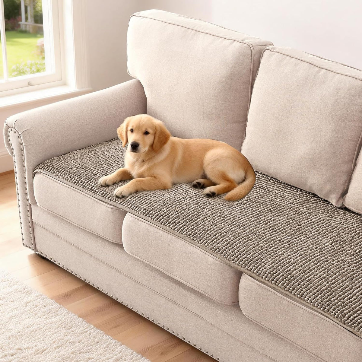 H.VERSAILTEX Thick Chenille Sofa Cover for Dogs & Pets – Soft, Anti-Slip Design
