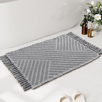H.VERSAILTEX Waffle Boho Bath Mat – Super Absorbent, Non-Slip & Quick Dry