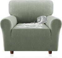 H.VERSAILTEX Jacquard Waterproof Sofa Slipcover – Stretch Couch Cover with Elastic Bottom