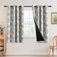 h.versailtx Floral 100% Blackout Vintage Curtains Patterned Thermal Insulated Grommet Window Drapes product image