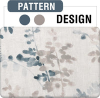 h.versailtx gray and taupe botanical floral curtain pattern detail