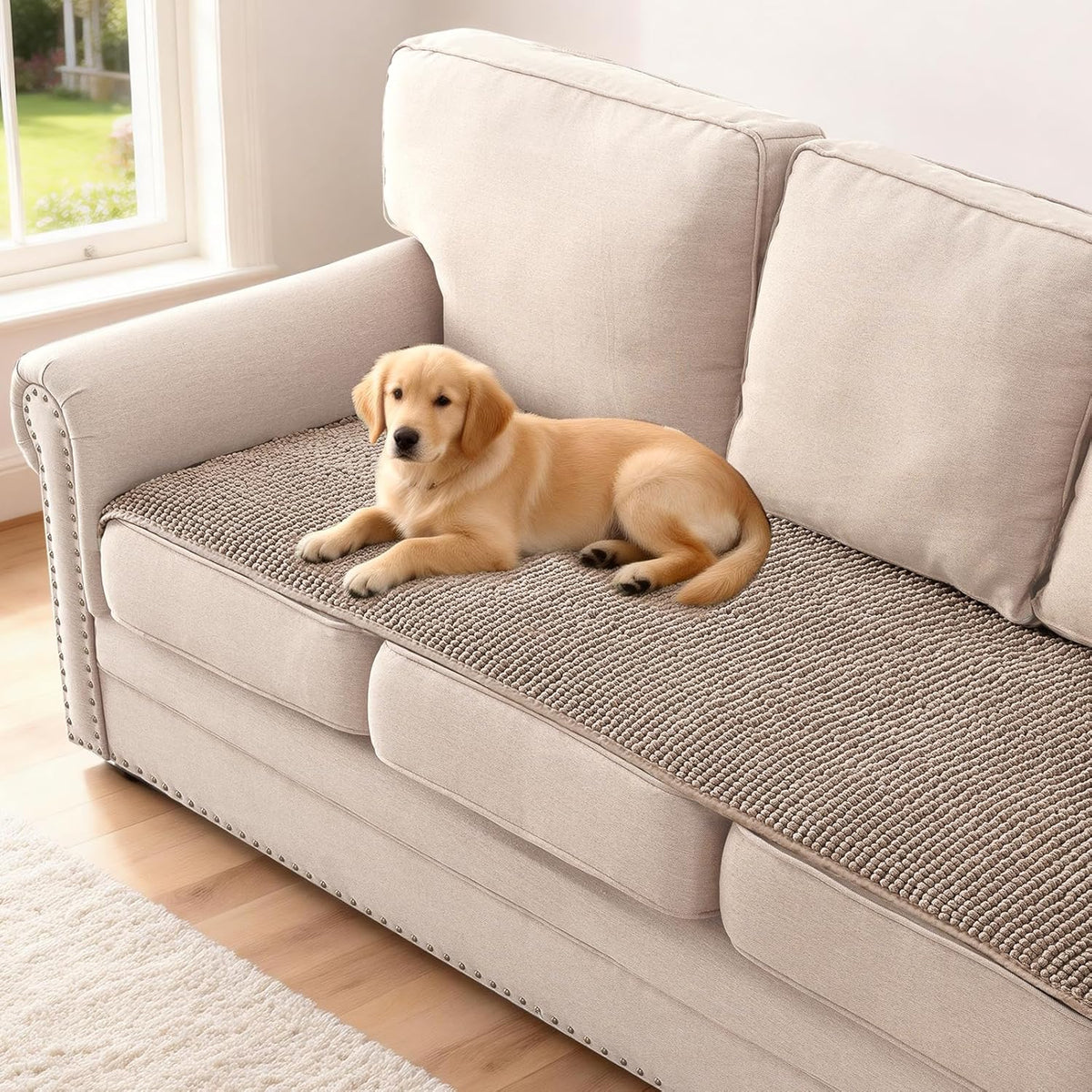H.VERSAILTEX Thick Chenille Sofa Cover for Dogs & Pets – Soft, Anti-Slip Design