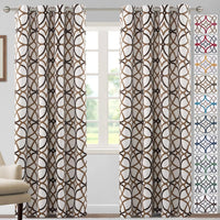 H.VERSAILTEX Blackout Curtains for Bedroom Printed Design 96 Inch Thermal Insulated 2 Panels