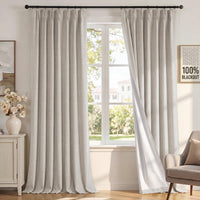 H.VERSAILTEX Pinch Pleated 100% Blackout Curtains