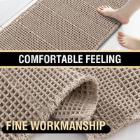 H.VERSAILTEX Absorbent Non-Slip Waffle Bath Mat – Quick Dry & Machine Washable