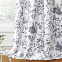 H.VERSAILTEX Blackout Curtains 84 Inch Length 2 Panels Set Floral Print Curtain Drapes for Living Room Thermal Insulated Grommet Window Curtains for Bedroom - Traditional Floral in Sage and Brown