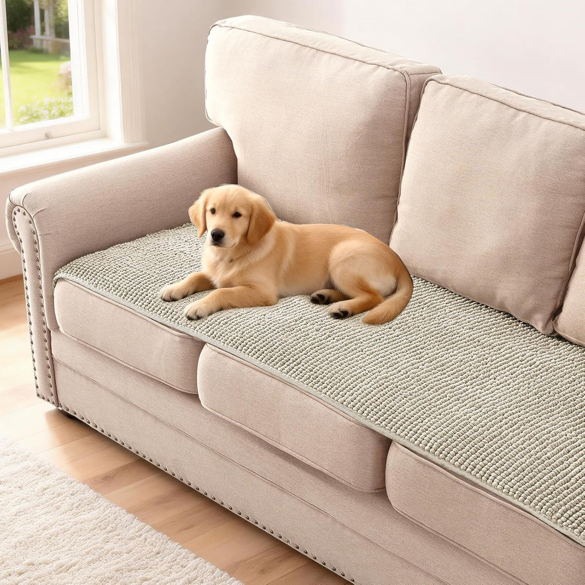 H.VERSAILTEX Thick Chenille Sofa Cover for Dogs & Pets – Soft, Anti-Slip Design