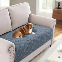H.VERSAILTEX Chenille Couch Cover Fuzzy Sofa Cover Anti Slip Washable with Strap for Pets