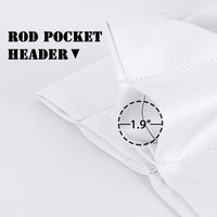 H.VERSAILTEX White Curtain Valances for Windows，Room Darking Kitchen Valances for Living Room/Bedroom/Bathroom Short Window Privacy Decorative Rod Pocket,52" W x 18" L,4 Panels