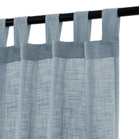 h.versailtx light blue linen blend curtain with tab top header