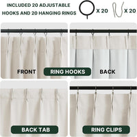 H.VERSAILTEX Pinch Pleated 100% Blackout Curtains
