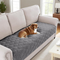 H.VERSAILTEX Chenille Couch Cover Fuzzy Sofa Cover Anti Slip Washable with Strap for Pets