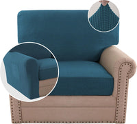 H.VERSAILTEX Multi-Pieces Chair Covers Stretch Couch Covers Form Fitted Seat and Back Cushions Covers