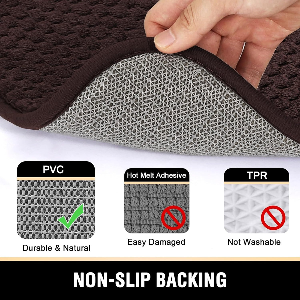 H.VERSAILTEX Memory Foam Bath Mat Rug Quick Drying Bathroom Rug for Floor