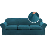 Modern Velvet Plush High Stretch Sofa Slipcover