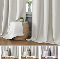 H.VERSAILTEX Farmhouse Boho Curtains for Living Room 90% Blackout Energy Efficient Grommet 2 Panels