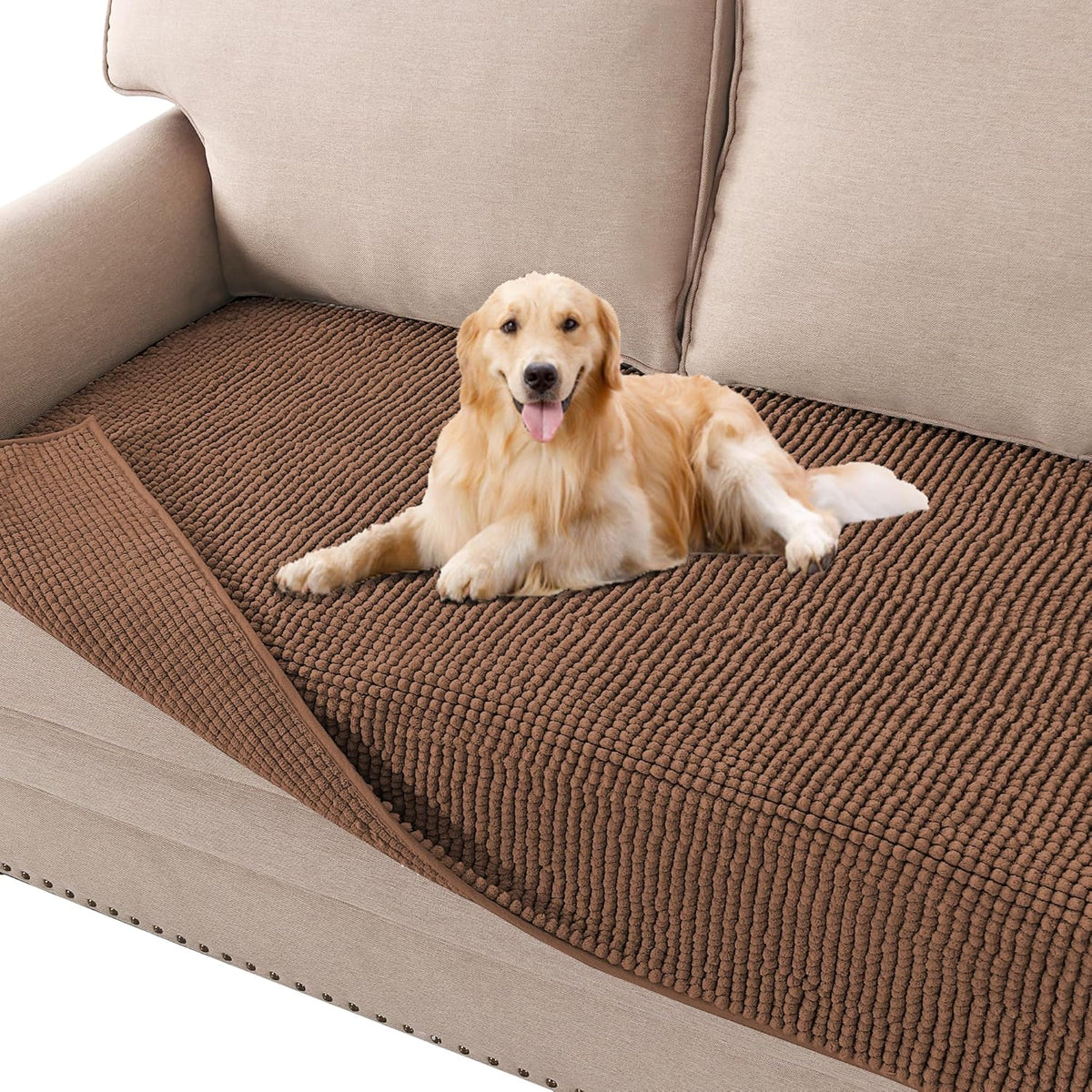 H.VERSAILTEX Thick Chenille Sofa Cover for Dogs & Pets – Soft, Anti-Slip Design