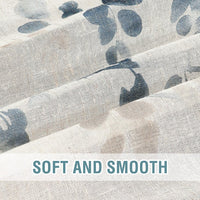 Soft smooth semi-sheer linen curtain fabric texture