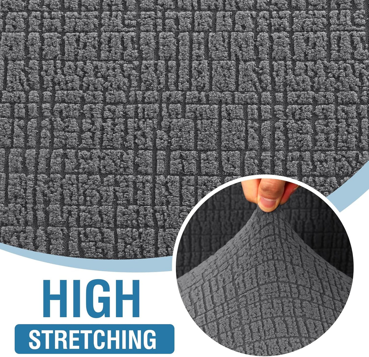 H.VERSAILTEX Jacquard Waterproof Sofa Slipcover – Stretch Couch Cover with Elastic Bottom