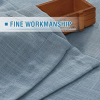 Linen Blended Curtains Light Filtering Burlap Textured Rod Pocket 2 Panel Sets product feature or detail image