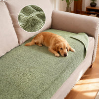 H.VERSAILTEX Non Slip Chenille Pet Couch Cover Thick Soft Washable Sofa Protector