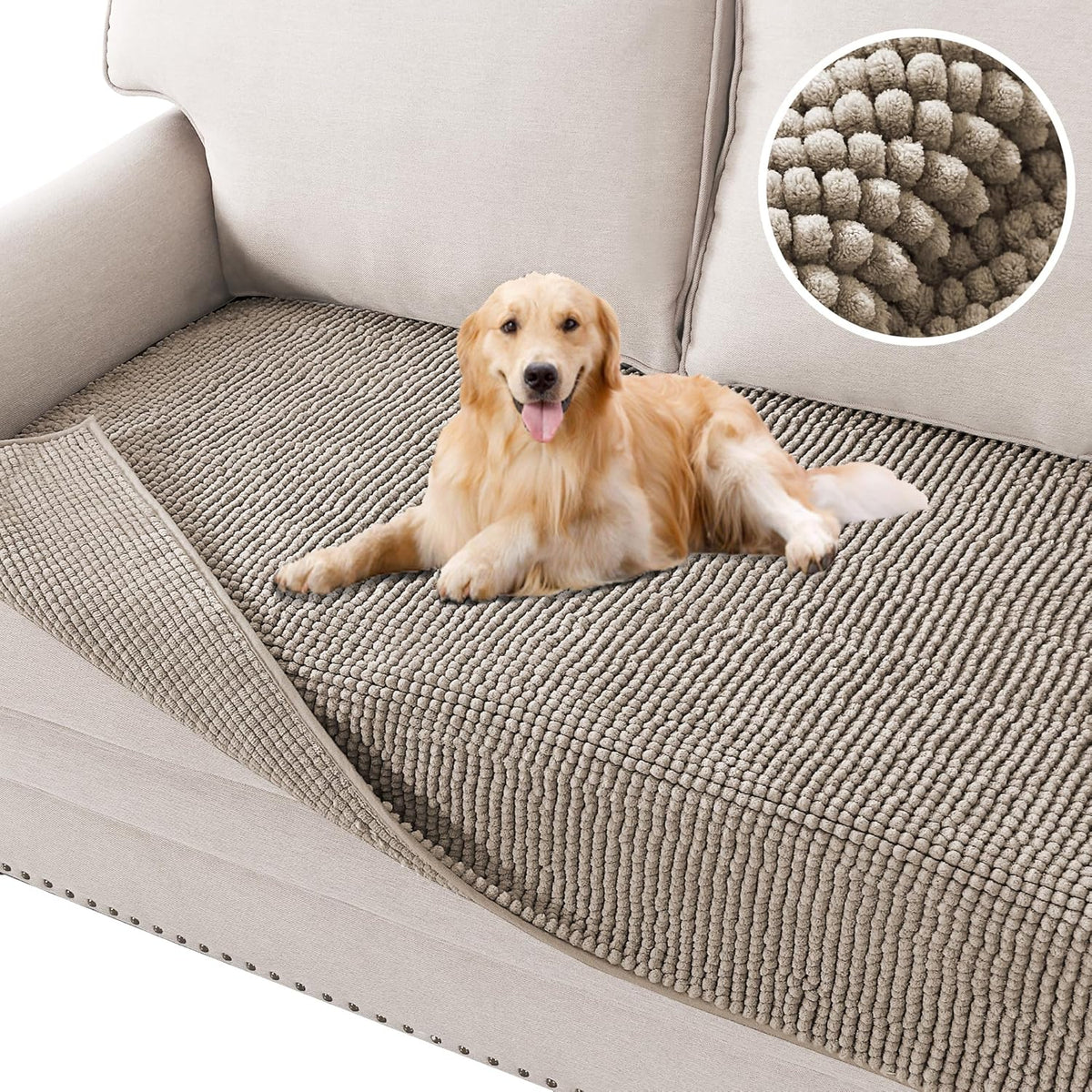 H.VERSAILTEX Thick Chenille Sofa Cover for Dogs & Pets – Soft, Anti-Slip Design
