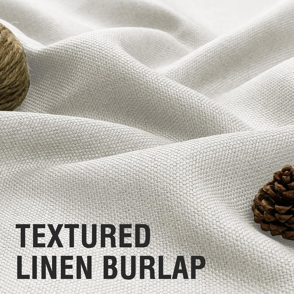 H.VERSAILTEX Farmhouse Boho Curtains for Living Room 90% Blackout Energy Efficient Grommet 2 Panels