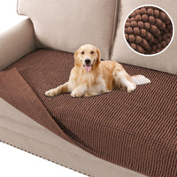 H.VERSAILTEX Plush Chenille Dog Bed Cover Thick Soft Sofa Cover for 3 Cushion Couch Anti Slip Couch Cover Furniture Protector for Dog, Pet, Cat