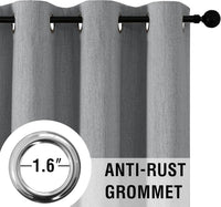 H.VERSAILTEX Chenille Curtains 96 inch Length 2 Panels 100% Blackout Drapes for Bedroom Living Room with White Flocking Coating Back Insulated Anti-Rust Grommet, Heathered Dove Gray(Not Solid)