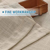 Linen Blended Curtains Natural Linen Textured Light Filtering Nickel Grommet 2 Panel Sets product feature or detail image