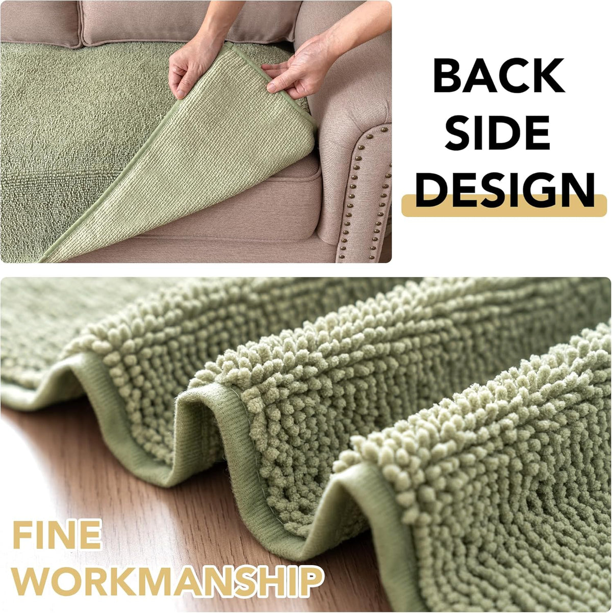 H.VERSAILTEX Non Slip Chenille Pet Couch Cover Thick Soft Washable Sofa Protector