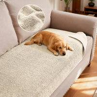 H.VERSAILTEX Non Slip Chenille Pet Couch Cover Thick Soft Washable Sofa Protector