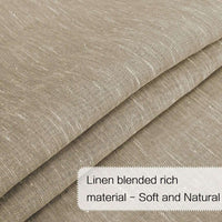 Turquoize Linen French Door Curtains Privacy Light Reducing Glass Door Curtain with Tieback | Rod Pocket 2 Panel(52" x 40",Taupe)