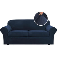 Modern Velvet Plush High Stretch Sofa Slipcover