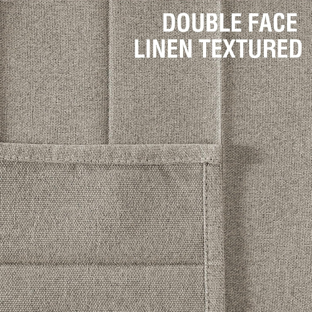 100% Blackout Linen Door Curtain Accordion Folding Privacy Room Divider with Hooks product feature or detail image