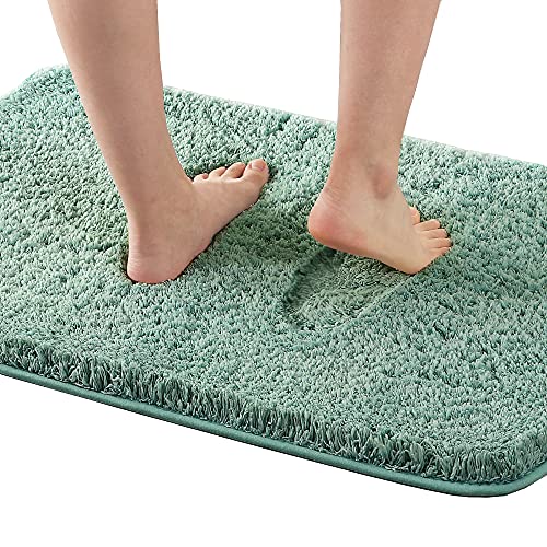 Bathroom Rug Tufted Bath Rug Bath Mat Non Slip Area Rug Extra Soft Thick Absorbent Shaggy Kitchen Rug Indoor Mat Washable Microfiber Bath Mat for Bathroom Living Room Fast Dry