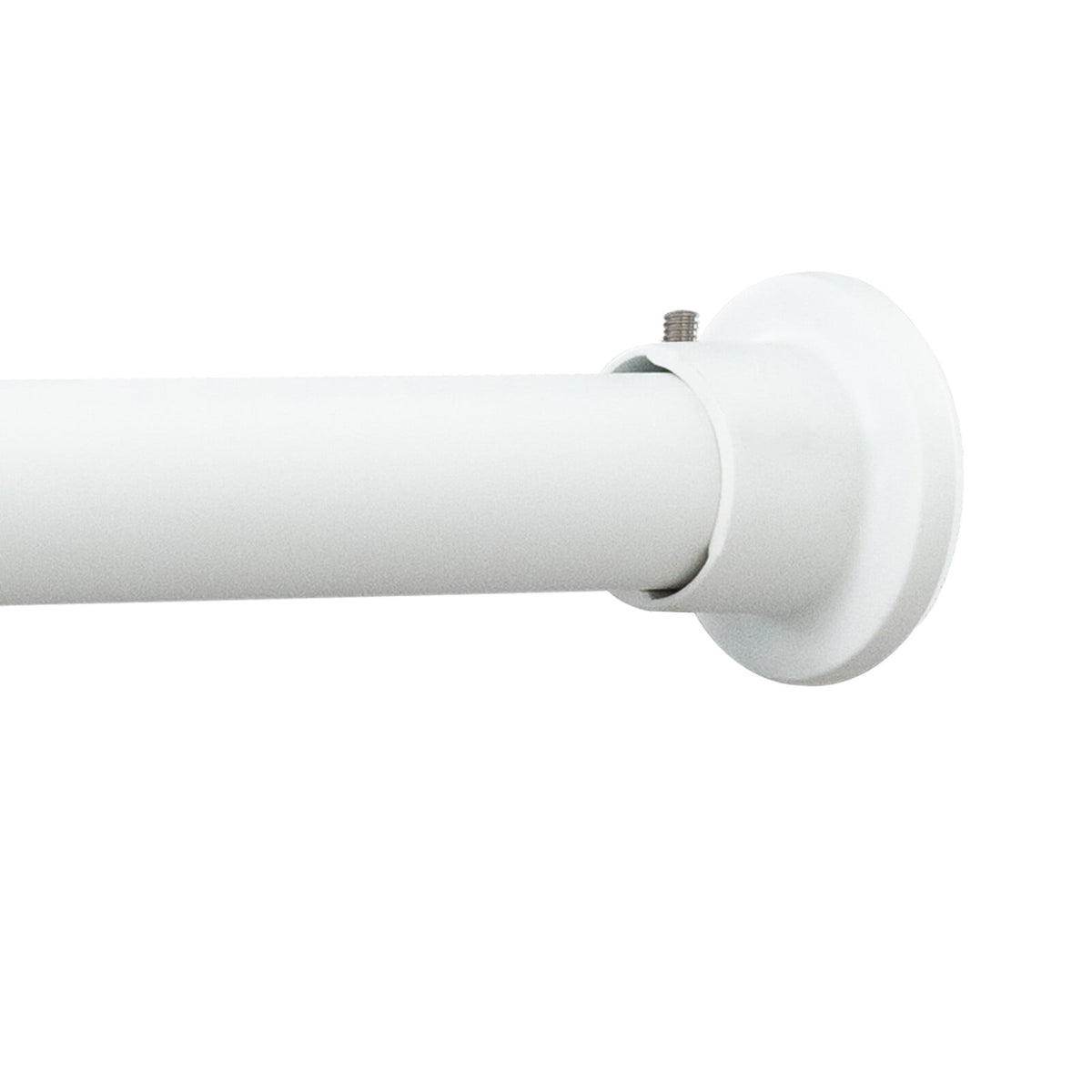 H.VERSAILTEX Single Shower Curtain Rod Non Slip Adjustable 26-78 inch with Spring Tension for Bathroom，White