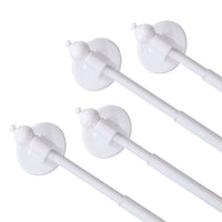 Turquoize 4 Pack Magnetic Curtain Rods Multi-Use Adjustable Petite Cafe Sidelight for Iron and Steel Place (16"-28", Black)