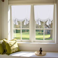 Turquoize Blackout Tie up Shades Kitchen Curtains Thermal Insulated for Bedroom, Rod Pocket 2 Panels(42" x 63",Light Sage)