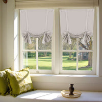 Turquoize Blackout Tie up Shades Kitchen Curtains Thermal Insulated for Bedroom, Rod Pocket 2 Panels(42" x 63",Light Sage)