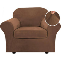 Modern Velvet Plush High Stretch Sofa Slipcover