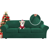 Modern Velvet Plush High Stretch Sofa Slipcover