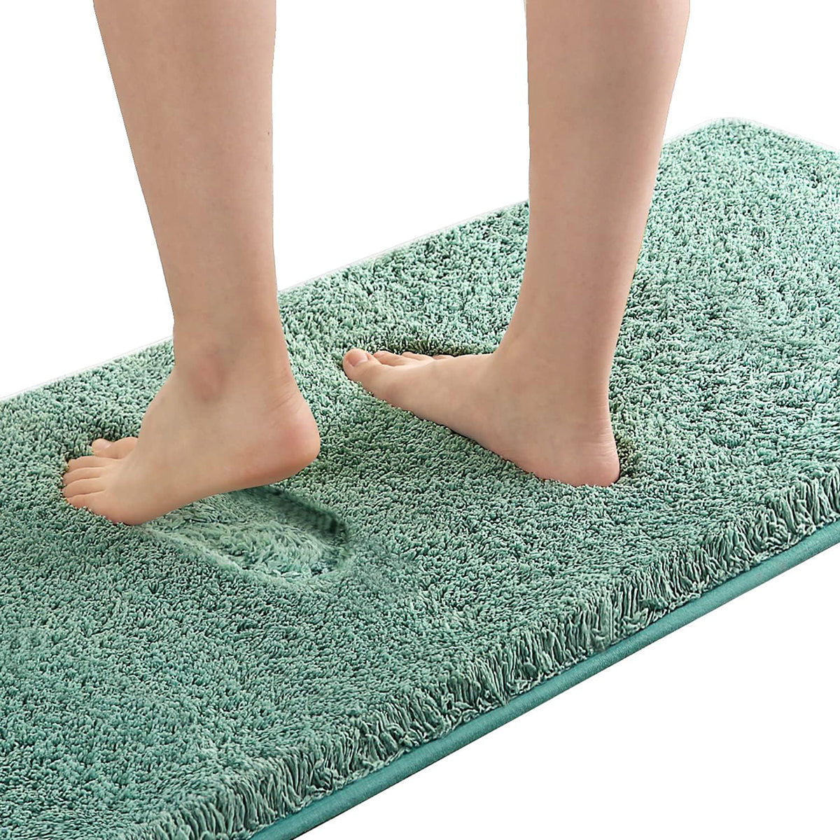 Bathroom Rug Tufted Bath Rug Bath Mat Non Slip Area Rug Extra Soft Thick Absorbent Shaggy Kitchen Rug Indoor Mat Washable Microfiber Bath Mat for Bathroom Living Room Fast Dry