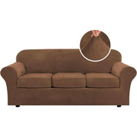 Modern Velvet Plush High Stretch Sofa Slipcover