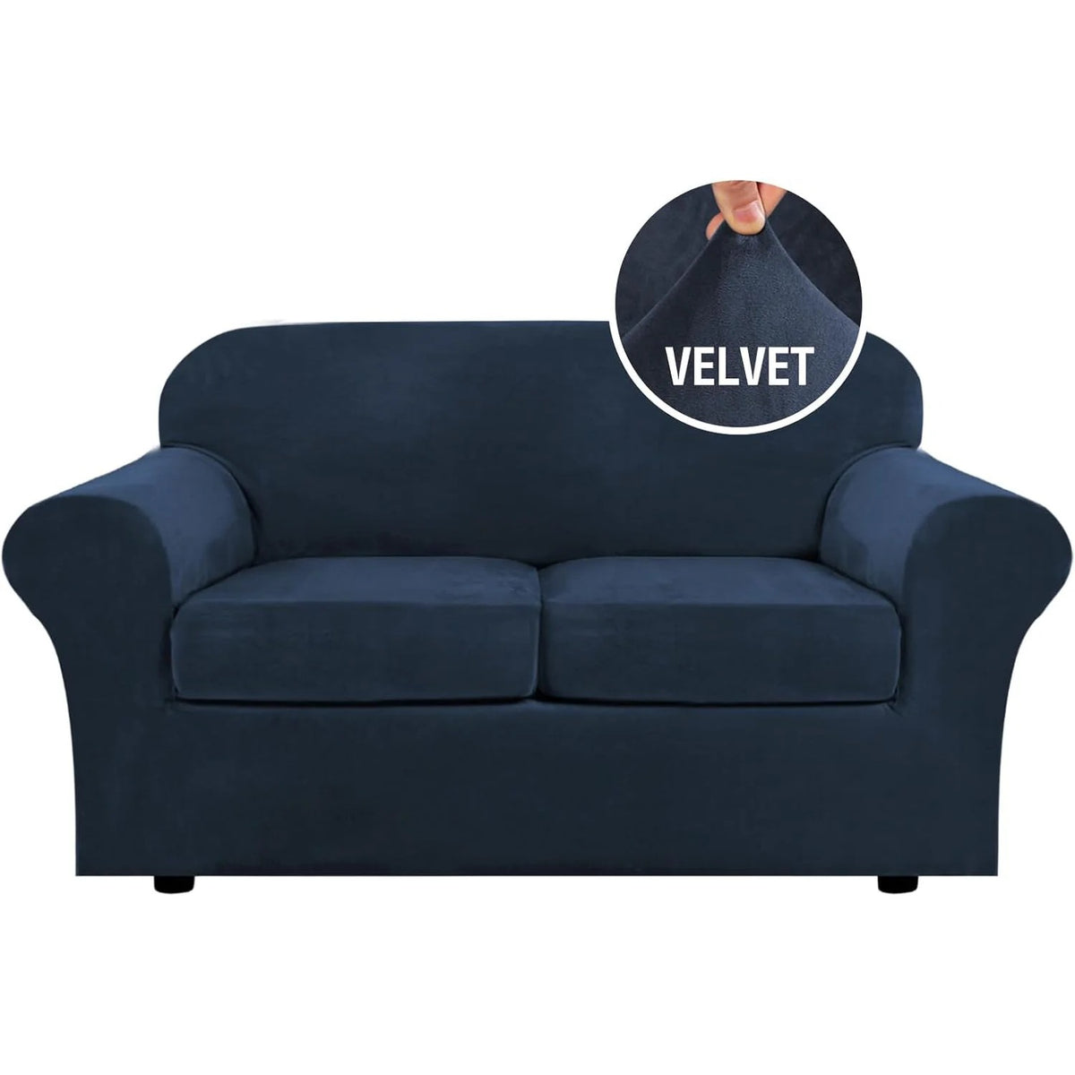 Modern Velvet Plush High Stretch Sofa Slipcover